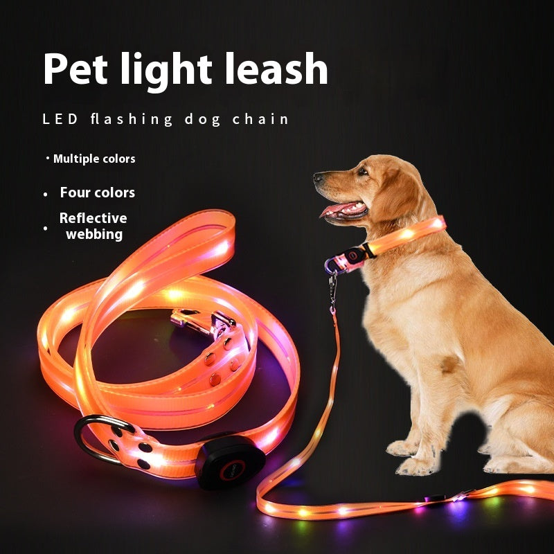 LED Collar Light-emitting Hand Holding Rope Pet Supplies